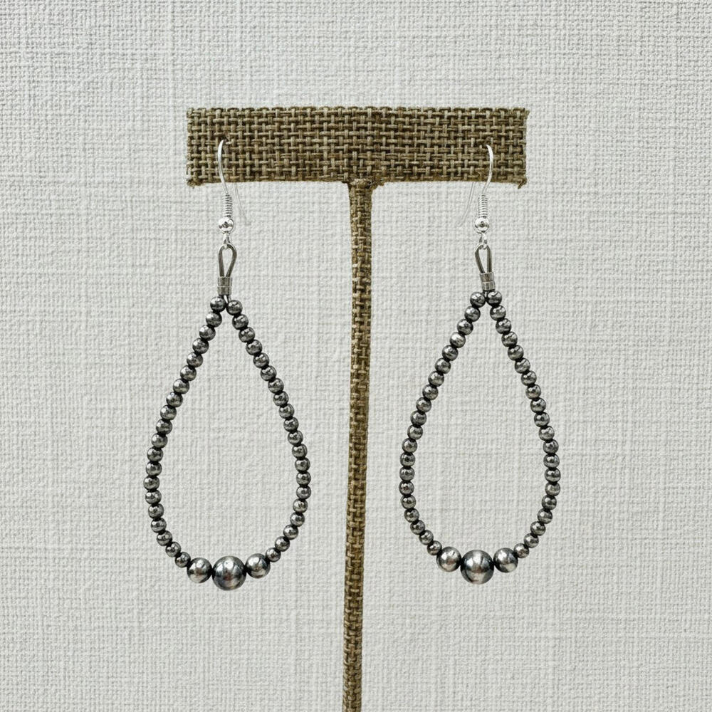 Big C Collection-Solid Sterling XL Desert Pearl Earrings
